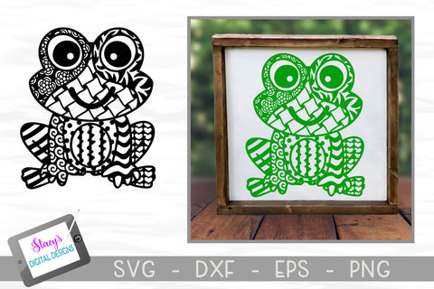 Frog SVG with Doodle Patterns SVG Stacy's Digital Designs 