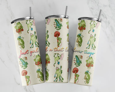 Frog tumbler wrap, frog sublimation designs, frog png, frog sublimation tumbler, cute frog things, frog tumbler png, 20oz skinny tumbler png Sublimation CaldwellArt 