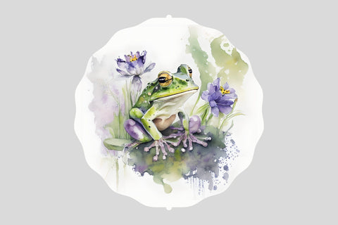Frog Wind Spinner PNG. Frog Sublimation Wind Spinner Sublimation Olga Terlyanskaya 