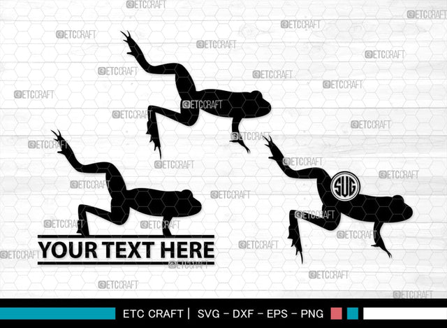 Frogs Monogram, Frog Silhouette, Frog SVG, Tree Frog Svg, Toad Svg, Amphibian Svg, SB00268 SVG ETC Craft 