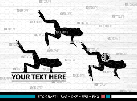 Frogs Monogram, Frog Silhouette, Frog SVG, Tree Frog Svg, Toad Svg, Amphibian Svg, SB00268 SVG ETC Craft 