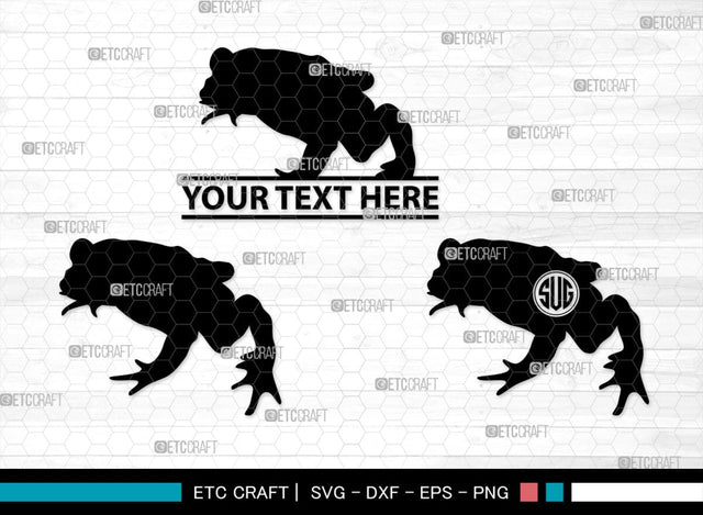 Frogs Monogram, Frog Silhouette, Frog SVG, Tree Frog Svg, Toad Svg, Amphibian Svg, SB00268 SVG ETC Craft 