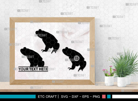 Frogs Monogram, Frog Silhouette, Frog SVG, Tree Frog Svg, Toad Svg, Amphibian Svg, SB00268 SVG ETC Craft 