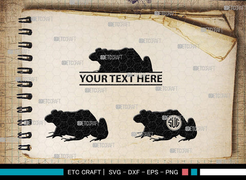 Frogs Monogram, Frog Silhouette, Frog SVG, Tree Frog Svg, Toad Svg, Amphibian Svg, SB00268 SVG ETC Craft 