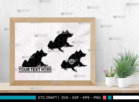 Frogs Monogram, Frog Silhouette, Frog SVG, Tree Frog Svg, Toad Svg, Amphibian Svg, SB00268 SVG ETC Craft 