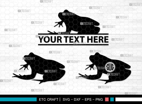 Frogs Monogram, Frog Silhouette, Frog SVG, Tree Frog Svg, Toad Svg, Amphibian Svg, SB00268 SVG ETC Craft 