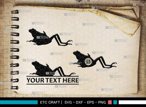 Frogs Monogram, Frog Silhouette, Frog SVG, Tree Frog Svg, Toad Svg, Amphibian Svg, SB00268 SVG ETC Craft 