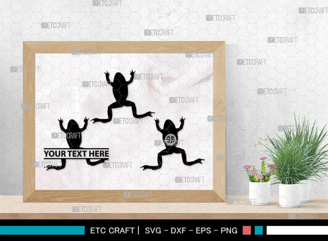 Frogs Monogram, Frog Silhouette, Frog SVG, Tree Frog Svg, Toad Svg, Amphibian Svg, SB00268 SVG ETC Craft 