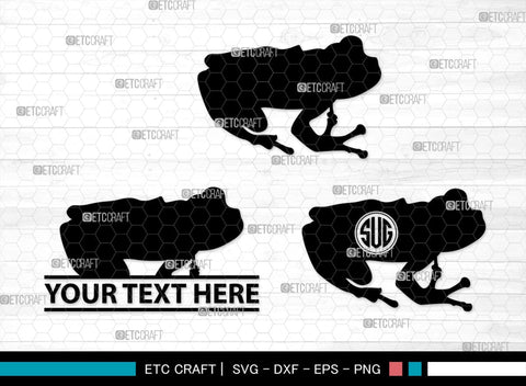 Frogs Monogram, Frog Silhouette, Frog SVG, Tree Frog Svg, Toad Svg, Amphibian Svg, SB00268 SVG ETC Craft 