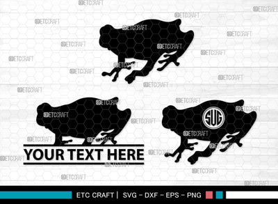 Frogs Monogram, Frog Silhouette, Frog SVG, Tree Frog Svg, Toad Svg, Amphibian Svg, SB00268 SVG ETC Craft 