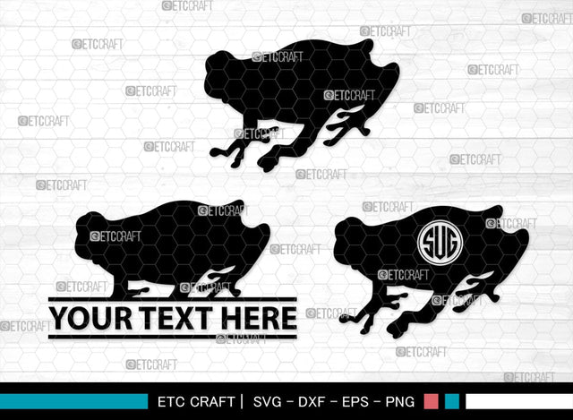 Frogs Monogram, Frog Silhouette, Frog SVG, Tree Frog Svg, Toad Svg, Amphibian Svg, SB00268 SVG ETC Craft 