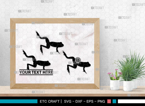 Frogs Monogram, Frog Silhouette, Frog SVG, Tree Frog Svg, Toad Svg, Amphibian Svg, SB00268 SVG ETC Craft 