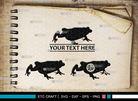 Frogs Monogram, Frog Silhouette, Frog SVG, Tree Frog Svg, Toad Svg, Amphibian Svg, SB00268 SVG ETC Craft 