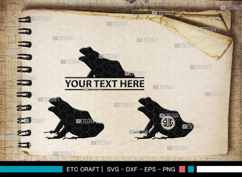 Frogs Monogram, Frog Silhouette, Frog SVG, Tree Frog Svg, Toad Svg, Amphibian Svg, SB00268 SVG ETC Craft 