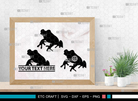 Frogs Monogram, Frog Silhouette, Frog SVG, Tree Frog Svg, Toad Svg, Amphibian Svg, SB00268 SVG ETC Craft 