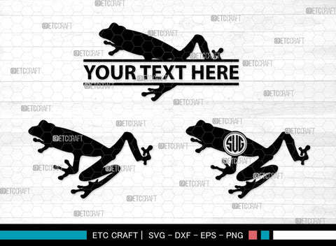 Frogs Monogram, Frog Silhouette, Frog SVG, Tree Frog Svg, Toad Svg, Amphibian Svg, SB00268 SVG ETC Craft 