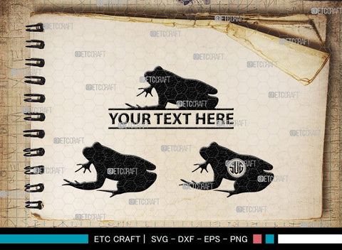 Frogs Monogram, Frog Silhouette, Frog SVG, Tree Frog Svg, Toad Svg, Amphibian Svg, SB00268 SVG ETC Craft 