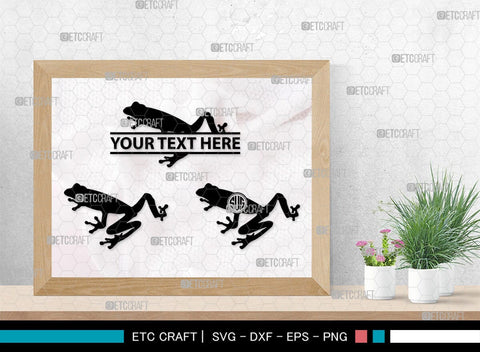 Frogs Monogram, Frog Silhouette, Frog SVG, Tree Frog Svg, Toad Svg, Amphibian Svg, SB00268 SVG ETC Craft 