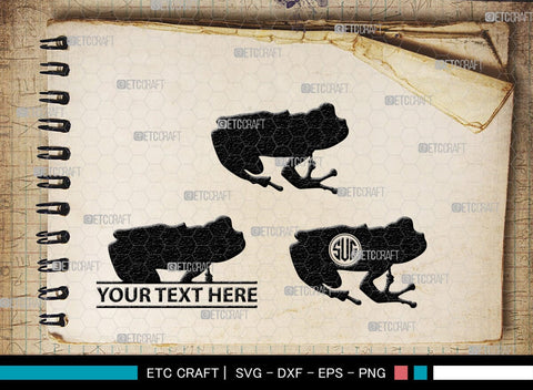 Frogs Monogram, Frog Silhouette, Frog SVG, Tree Frog Svg, Toad Svg, Amphibian Svg, SB00268 SVG ETC Craft 