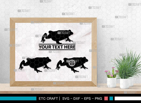 Frogs Monogram, Frog Silhouette, Frog SVG, Tree Frog Svg, Toad Svg, Amphibian Svg, SB00268 SVG ETC Craft 