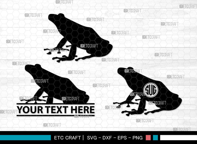 Frogs Monogram, Frog Silhouette, Frog SVG, Tree Frog Svg, Toad Svg, Amphibian Svg, SB00268 SVG ETC Craft 