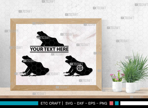 Frogs Monogram, Frog Silhouette, Frog SVG, Tree Frog Svg, Toad Svg, Amphibian Svg, SB00268 SVG ETC Craft 