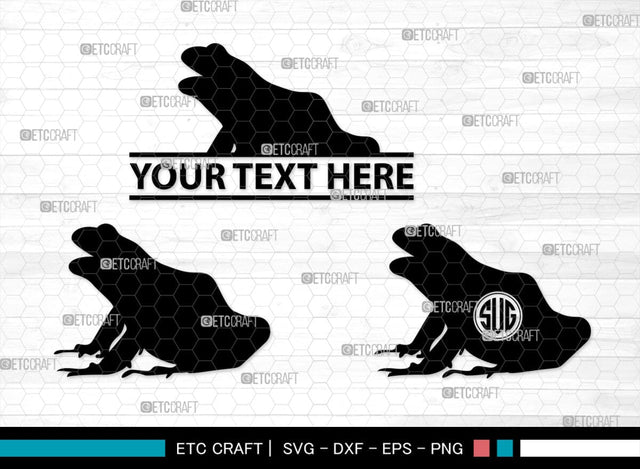 Frogs Monogram, Frog Silhouette, Frog SVG, Tree Frog Svg, Toad Svg, Amphibian Svg, SB00268 SVG ETC Craft 