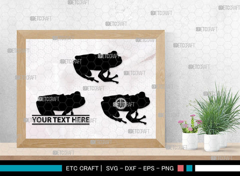Frogs Monogram, Frog Silhouette, Frog SVG, Tree Frog Svg, Toad Svg, Amphibian Svg, SB00268 SVG ETC Craft 
