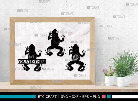 Frogs Monogram, Frog Silhouette, Frog SVG, Tree Frog Svg, Toad Svg, Amphibian Svg, SB00268 SVG ETC Craft 
