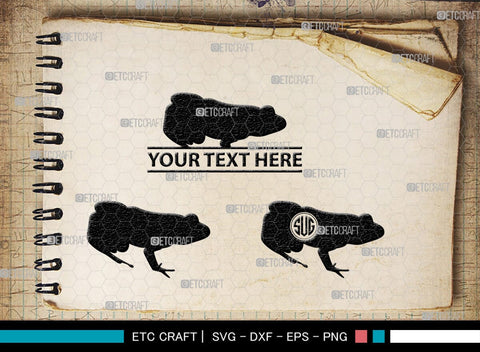 Frogs Monogram, Frog Silhouette, Frog SVG, Tree Frog Svg, Toad Svg, Amphibian Svg, SB00268 SVG ETC Craft 