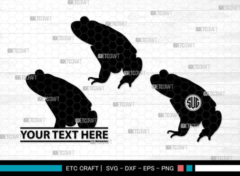 Frogs Monogram, Frog Silhouette, Frog SVG, Tree Frog Svg, Toad Svg, Amphibian Svg, SB00268 SVG ETC Craft 