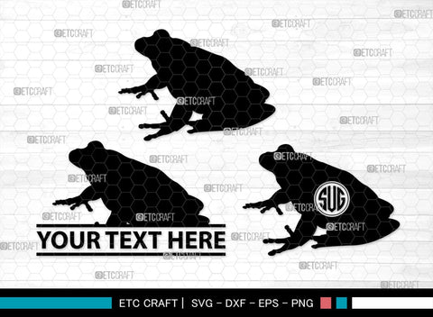 Frogs Monogram, Frog Silhouette, Frog SVG, Tree Frog Svg, Toad Svg, Amphibian Svg, SB00268 SVG ETC Craft 