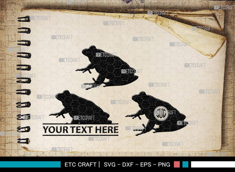 Frogs Monogram, Frog Silhouette, Frog SVG, Tree Frog Svg, Toad Svg, Amphibian Svg, SB00268 SVG ETC Craft 