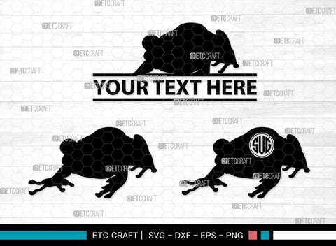 Frogs Monogram, Frog Silhouette, Frog SVG, Tree Frog Svg, Toad Svg, Amphibian Svg, SB00268 SVG ETC Craft 