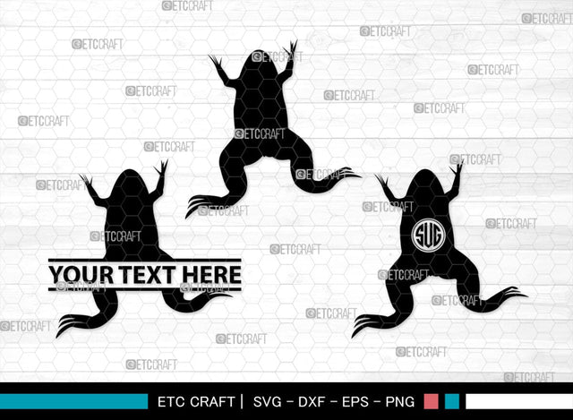 Frogs Monogram, Frog Silhouette, Frog SVG, Tree Frog Svg, Toad Svg, Amphibian Svg, SB00268 SVG ETC Craft 