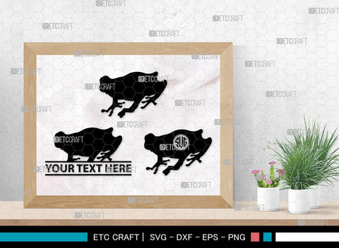 Frogs Monogram, Frog Silhouette, Frog SVG, Tree Frog Svg, Toad Svg, Amphibian Svg, SB00268 SVG ETC Craft 