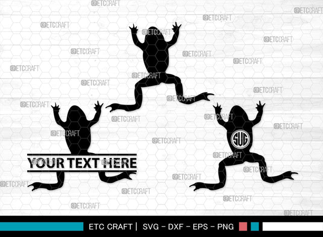 Frogs Monogram, Frog Silhouette, Frog SVG, Tree Frog Svg, Toad Svg, Amphibian Svg, SB00268 SVG ETC Craft 