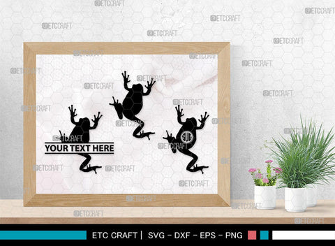 Frogs Monogram, Frog Silhouette, Frog SVG, Tree Frog Svg, Toad Svg, Amphibian Svg, SB00268 SVG ETC Craft 