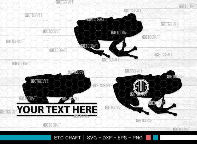 Frogs Monogram, Frog Silhouette, Frog SVG, Tree Frog Svg, Toad Svg, Amphibian Svg, SB00268 SVG ETC Craft 