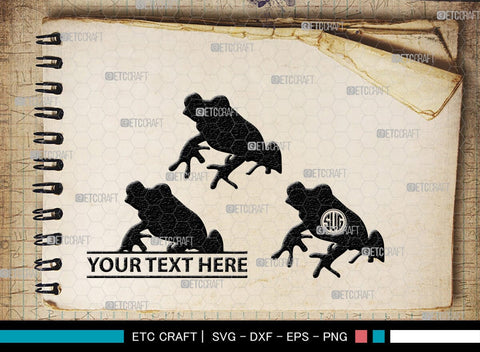 Frogs Monogram, Frog Silhouette, Frog SVG, Tree Frog Svg, Toad Svg, Amphibian Svg, SB00268 SVG ETC Craft 