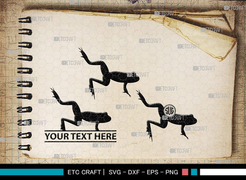 Frogs Monogram, Frog Silhouette, Frog SVG, Tree Frog Svg, Toad Svg, Amphibian Svg, SB00268 SVG ETC Craft 