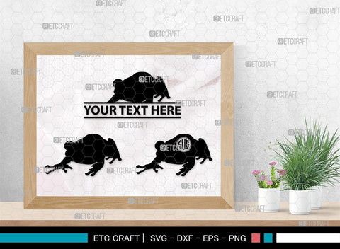 Frogs Monogram, Frog Silhouette, Frog SVG, Tree Frog Svg, Toad Svg, Amphibian Svg, SB00268 SVG ETC Craft 