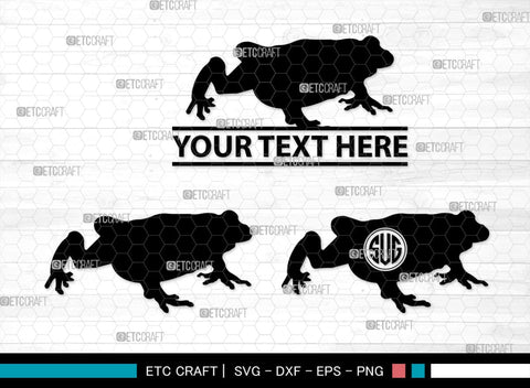 Frogs Monogram, Frog Silhouette, Frog SVG, Tree Frog Svg, Toad Svg, Amphibian Svg, SB00268 SVG ETC Craft 