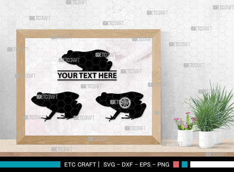 Frogs Monogram, Frog Silhouette, Frog SVG, Tree Frog Svg, Toad Svg, Amphibian Svg, SB00268 SVG ETC Craft 