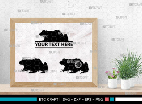 Frogs Monogram, Frog Silhouette, Frog SVG, Tree Frog Svg, Toad Svg, Amphibian Svg, SB00268 SVG ETC Craft 