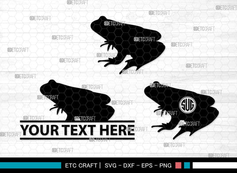 Frogs Monogram, Frog Silhouette, Frog SVG, Tree Frog Svg, Toad Svg, Amphibian Svg, SB00268 SVG ETC Craft 