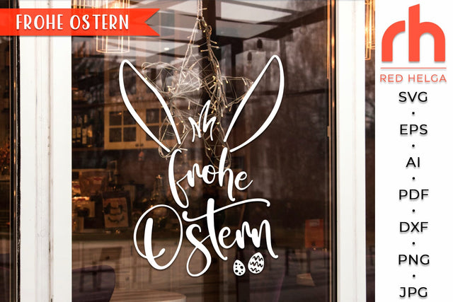 Frohe Ostern SVG - German Easter Cut File SVG RedHelgaArt 