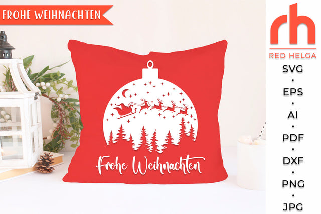 Frohe Weihnachten SVG - Christmas Forest Cut File SVG RedHelgaArt 