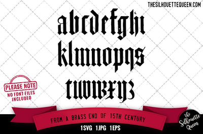 From A Brass End Of 15th Century alphabets - ABC letters SVG Loveleen Kaur 