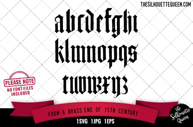 From A Brass End Of 15th Century alphabets - ABC letters SVG Loveleen Kaur 